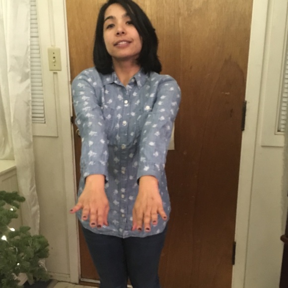 Floral chambray shirt - Picture 6 of 8